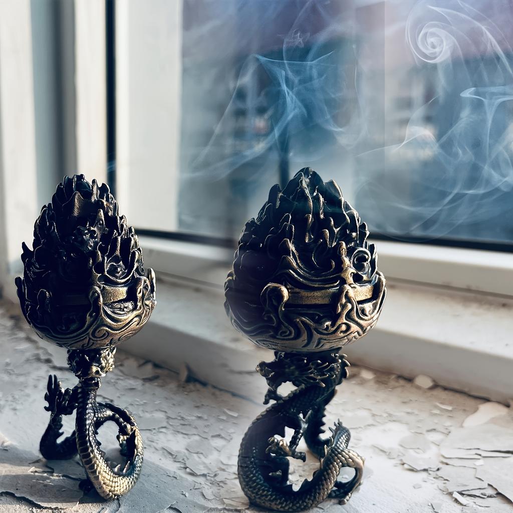 Dragon-shaped Incense Burner, with Incense Burner Stand Insulation Layer, for Incense Sticks