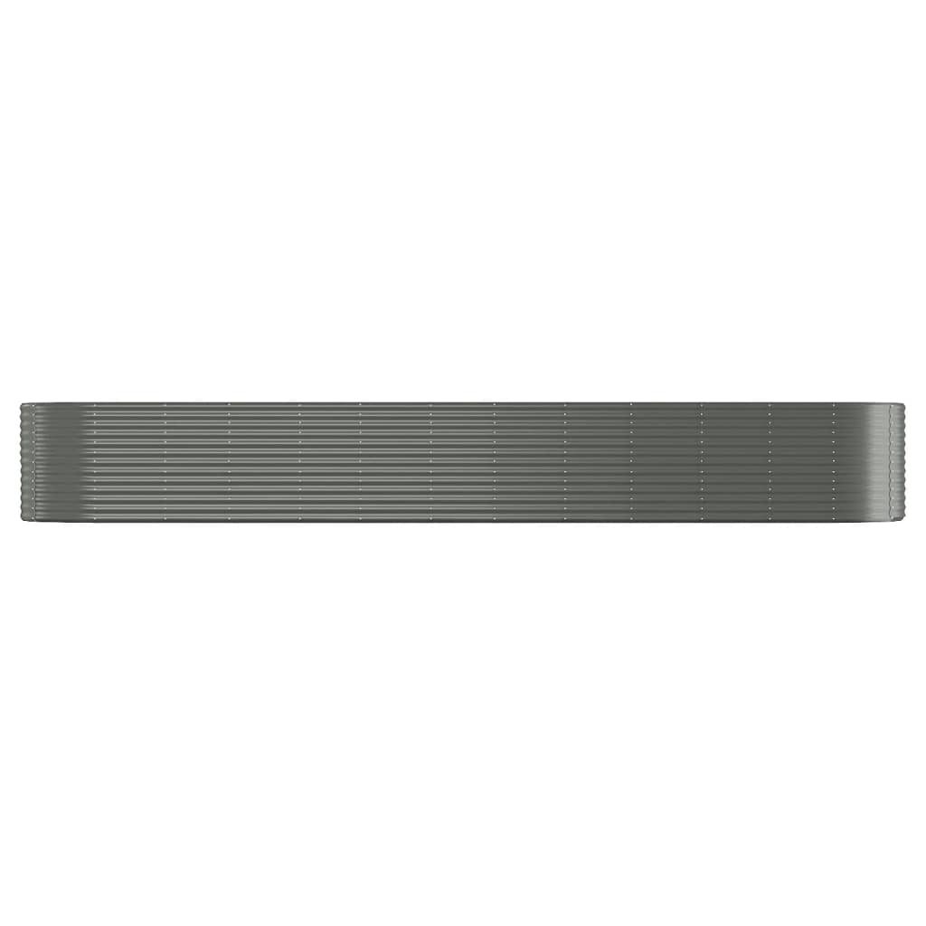 Raised Planter, Powder-Coated Steel 507X100X68 Cm Grey