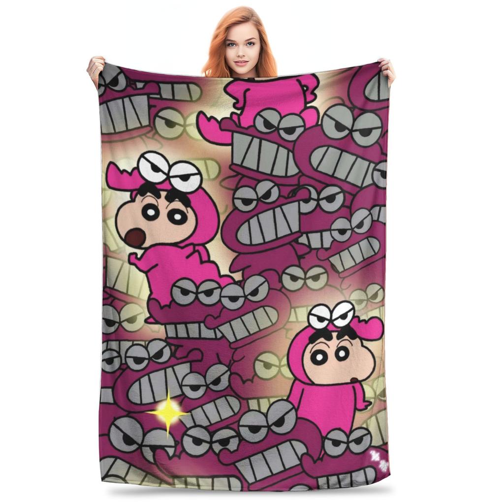 Crayons Shin-chans Cosplay Plush Blanket Kids Adult  Flannel Throw Blanket For Outdoor Super Soft Custom Quality Bedspread Gift