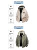 Men's Green Lambswool Hooded Jacket: Double-Sided, Casual, Velvet-Lined, Autumn/Winter Coat.