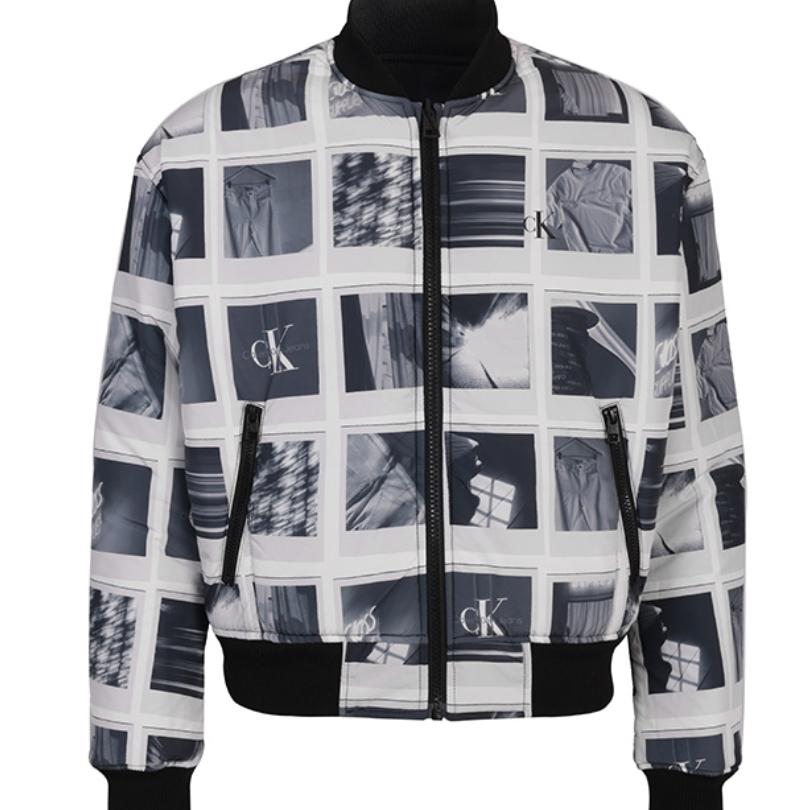 Calvin Klein Minimalist Casual Reversible Stand Collar Jacket Men Jacket Black J30J321908-BEH
