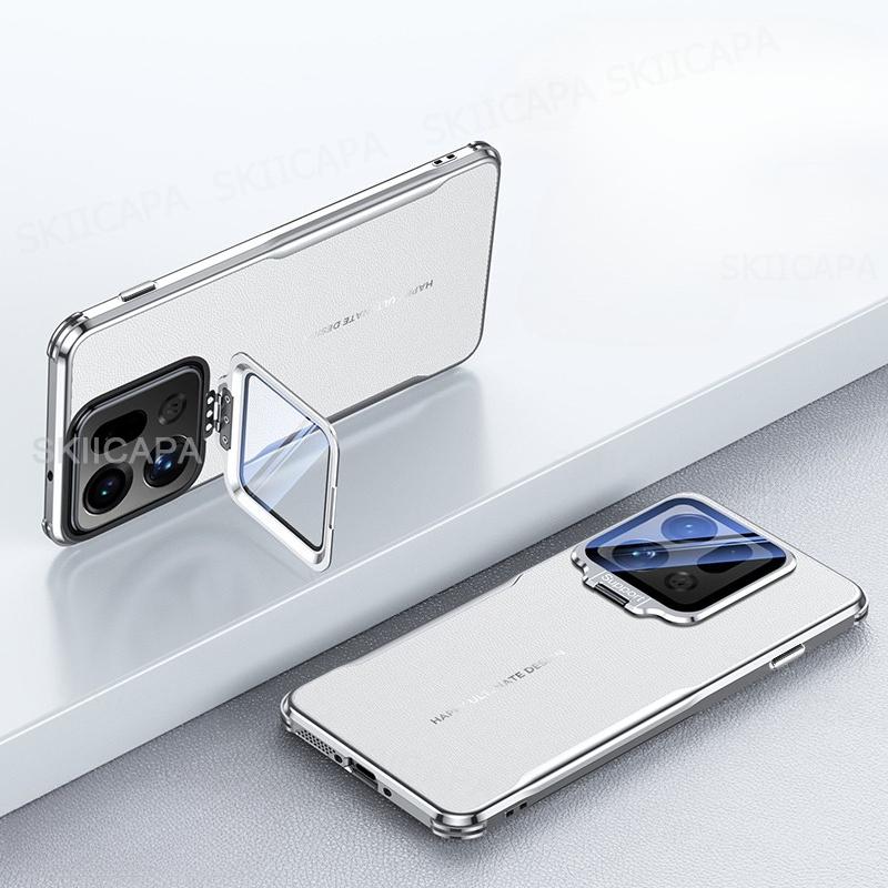 Szklana Soczewka Niewidoczna Osłona Obudowa Dla OPPO Find X9 Pro Cztery Narożniki Odporna Na Upadki Gładka Skórzana Pokrowiec Na Telefon Zderzak Dla Find X9Pro