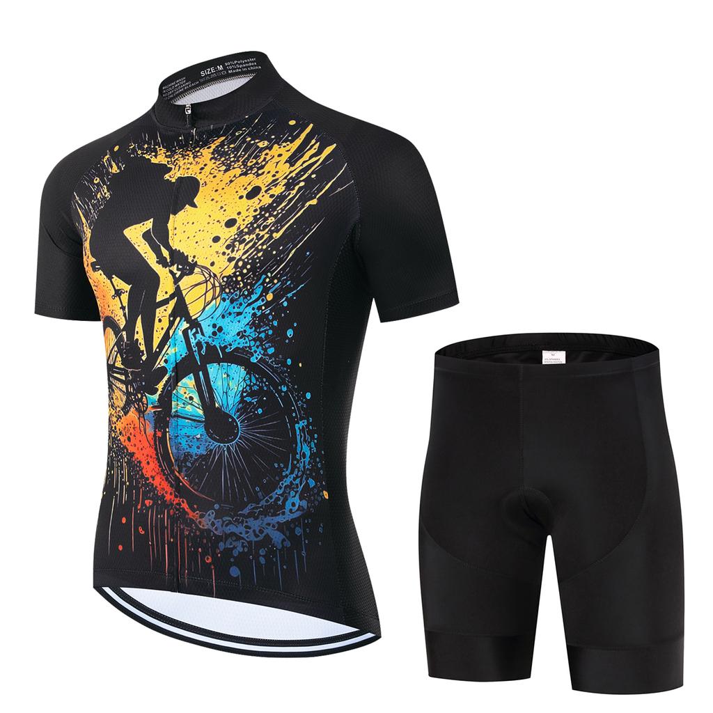 2026 NEW Pro Bicycle Team Short Sleeve Maillot Ciclismo Men's Cycling Jersey Sets Summer Breathable Cycling Clothing Suit