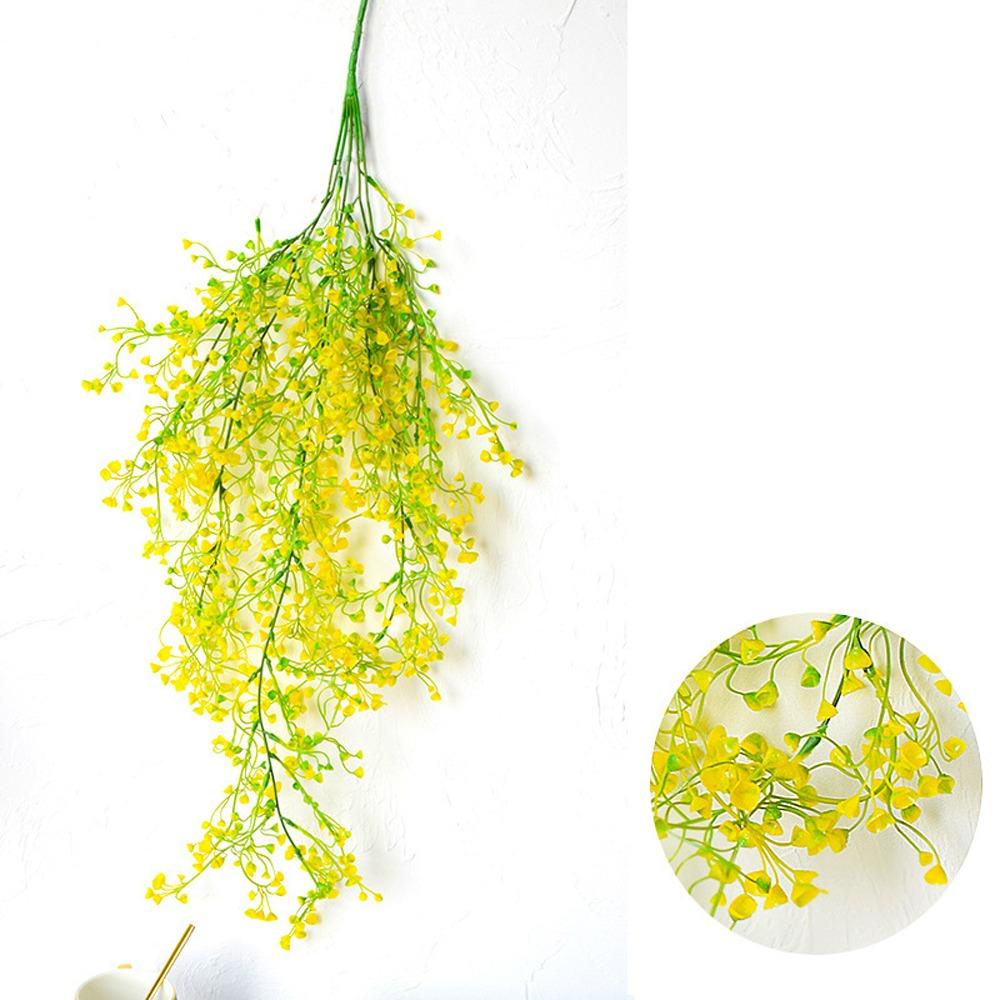 Plastic Artificial Plants Vine Artificial Flowers Handmade Hanging Leaves Vines Lifelike Simulation Greenery Outdoor Decor