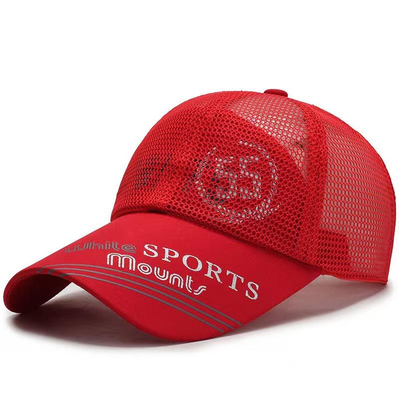 Breathable Snapback Hat Male Outdoor Stylish Simple Solid Canada Summer For Men Letter Mesh Baseball Cap Sports Sun Visor Unisex