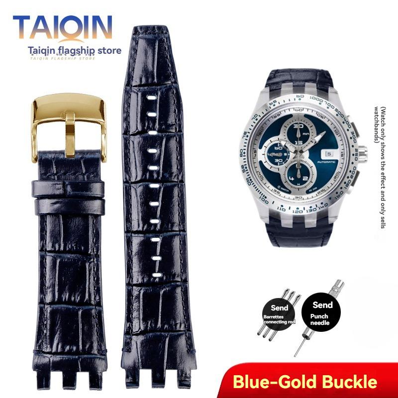

Для Swatch SVGK403 SVGK407 SVGB400 SVGB402 SVGB408 Ремінець для годинника зі справжньої шкіри 22 мм Чоловічий Браслет Ремінець Аксесуари 22mm