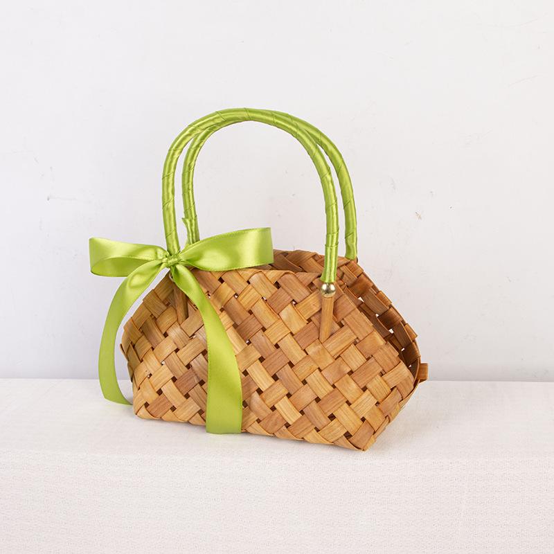 Hand-Woven Rattan Flower Basket: Living Room & Bedroom Storage and Decoration