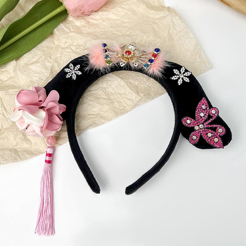 

Ancient Chinese Princess Hairband Hair Hoop Vintage Cute Headband Headwear Children Girls Baby Performance Headband Hairpin