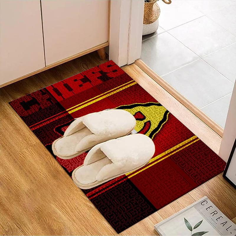 Kansas City Chiefs Logo Rug Game Carpet, Floor Mat for Bedroom Living Room Entryway Rug, Home Decor Idea Gift for Christmas Birthday