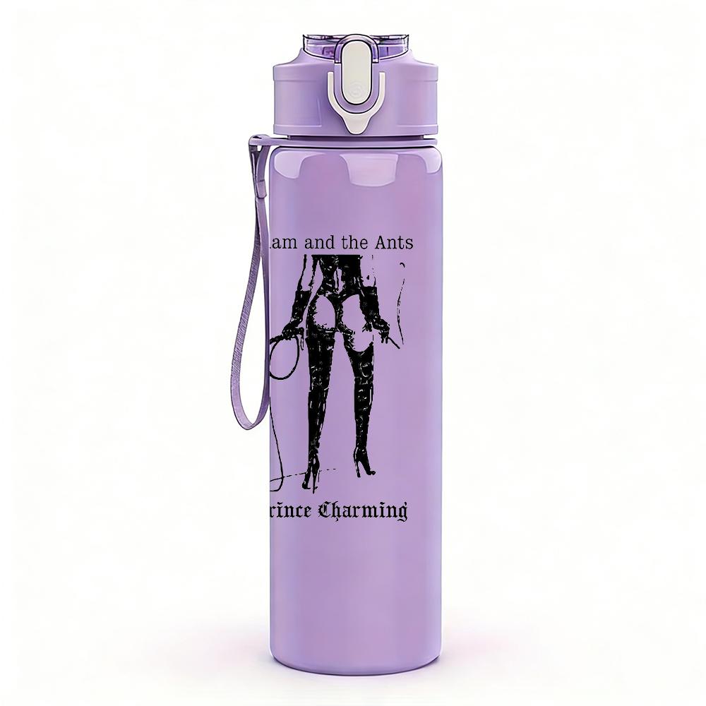 1PC Retro Tall Female Silhouette Minimalist Print 750ml Portable Sports Water Bottle Leakproof Gym Outdoor Travel Drink Cup