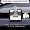 Car Phone Holder For Tesla Model3 Highland Model Y 2019-2025 Metal Mount Adjustable Magnetic Car Phone Support Frame Accessories