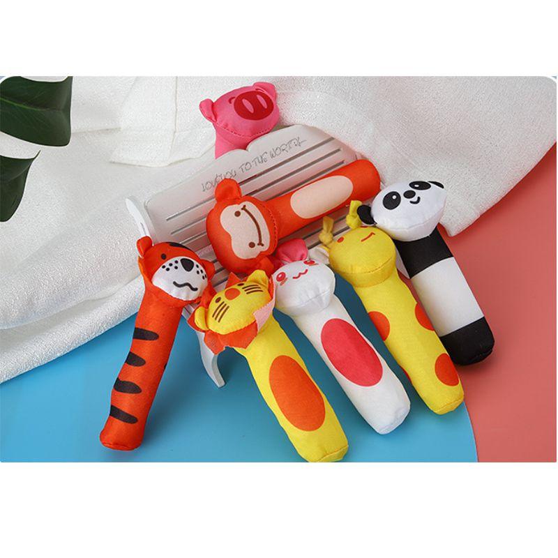 Cute Animal Bell Rattle Plush Toy For Soothing And Visual Development Of Newborns