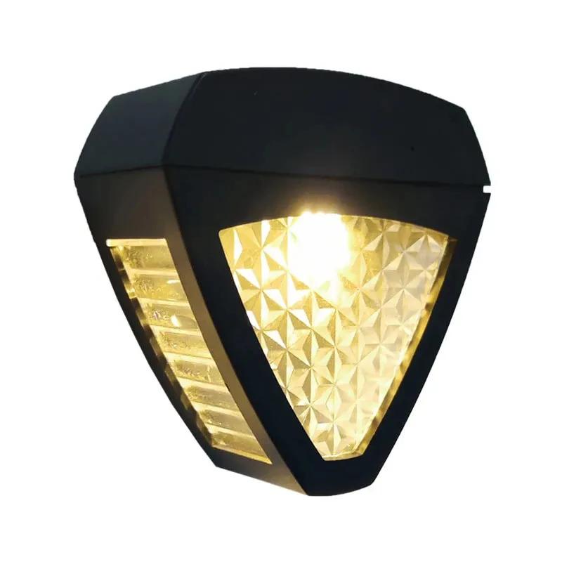 

Солнечный теплый свет наружный настенный светильник для ступеней водонепроницаемый светодиодный автоматический светильник для наружных лестниц ступеней двора патио