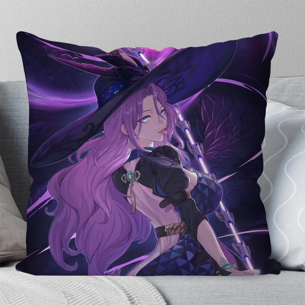 Jade Honkai Star Rail Anime Pillow Case Square Pillow Bedroom Sofa Leisure Comfort Cushion Car Living Room Home Decoration 40X40