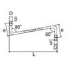 Kyoto Machinery Tools Door Hinge Wrench (KTC) DMZ-14