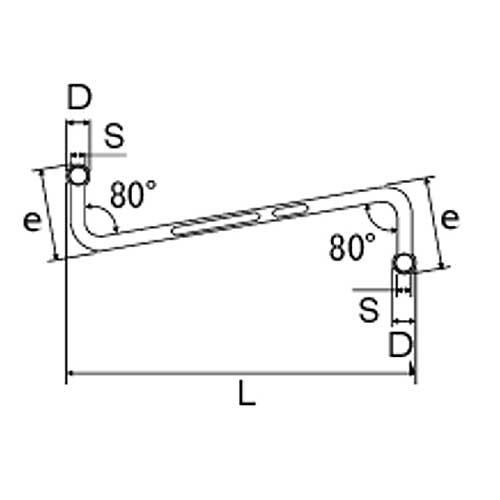 Kyoto Machinery Tools Door Hinge Wrench (KTC) DMZ-14