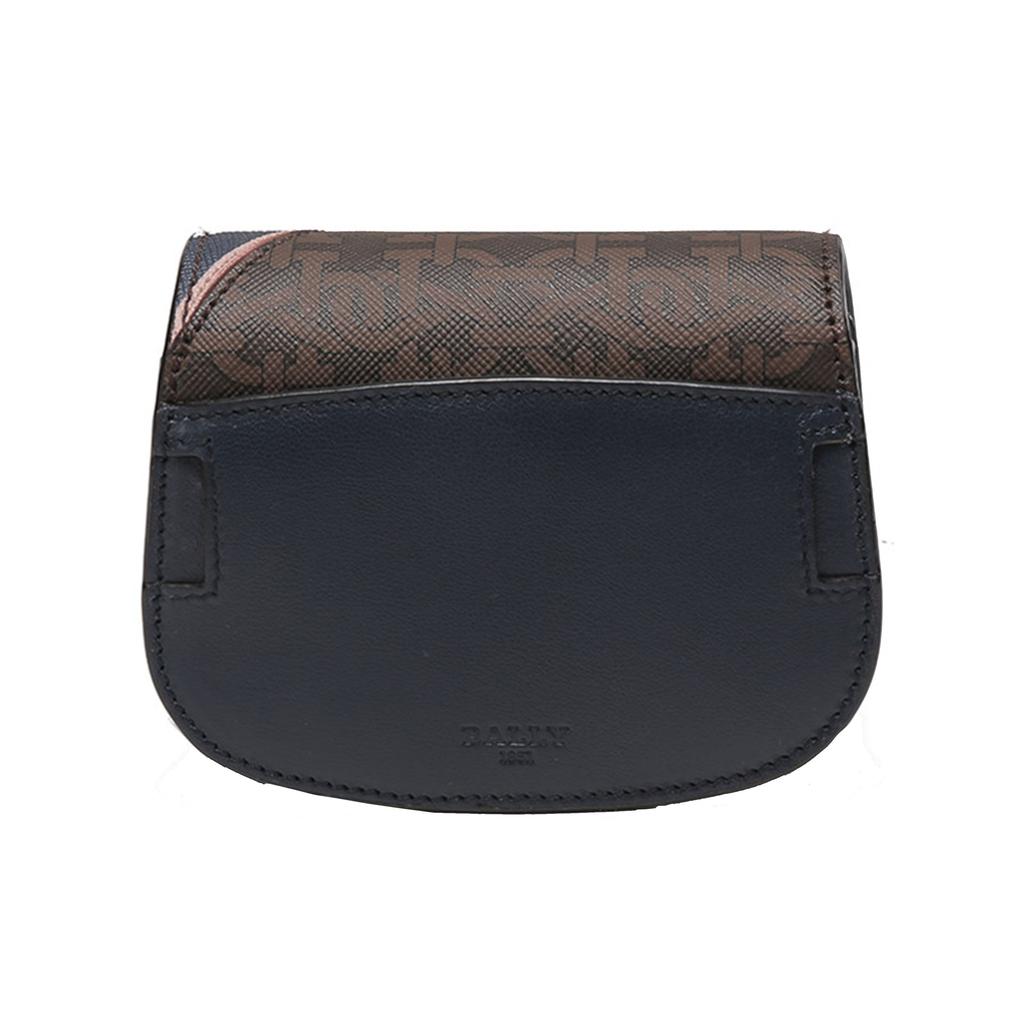 Bally B-Chain Monogram TPU Crossbody Shoulder Bag Women Bags Midnight-Blue Brown 6301931