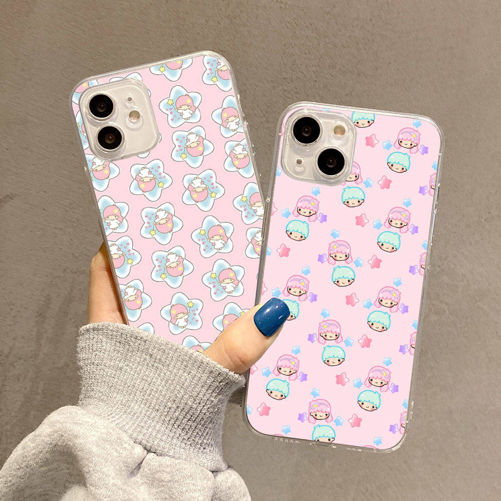 Case for Samsung A04 A14 A23 A34 A54 M23 M33 M52 M53 Realme 10 9 C30S C35 C55 VIVO Y02S Y21 Y51 X80 Pro Transparent Cover LI29 Little Twin Stars