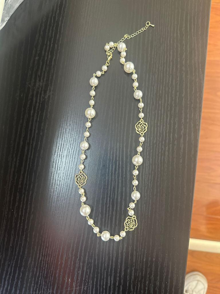Antique Collarbone Chain, Pearl Necklace, Neck Chain, Summer Niche Versatile Personality Design Items