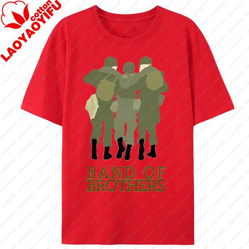 

TV Play Band of Brothers TShirt Retro Style Unisex Graphic T Shirts Summer Streetwear Casual Classics Two Side Printed Tee Top 3XL