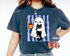Comfort Colors® Ghost Cat Shirt, Spooky Black Cat Graphic Tee, Funny Halloween Coffee and Cat Lover Gift