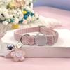 High-value Cat Collar  Flower Pendant Pet Collar Adjustable Safety Buckle Anti-suffocation