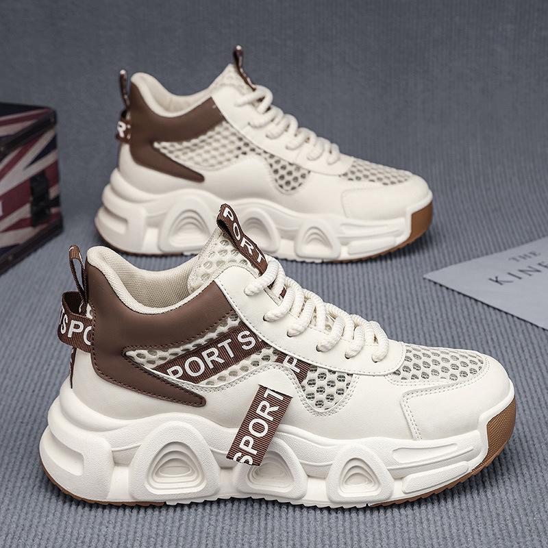 Men's Shoes 2025 New Summer Youth Casual Versatile Sports Trendy Shoes Student Platform Heightening Breathable Dad Shoes
