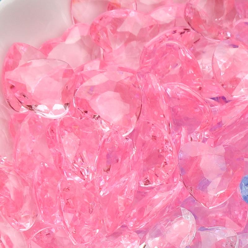 500pcs Valentines Day Wedding Heart Table Scatter Decoration Table Scatter  Heart Rhinestones Vase Fillers Heart Gems