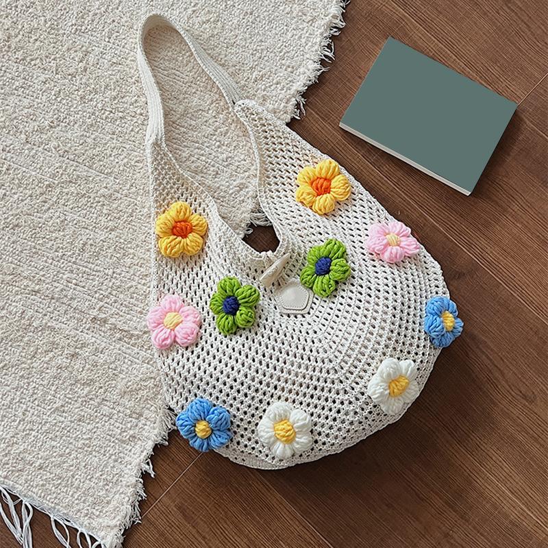 Nuova Borsa a Spalla Floreale alla Moda per Donna Stile Campagnolo Casual da Donna Grande Capacità Borsa da Viaggio Shopper