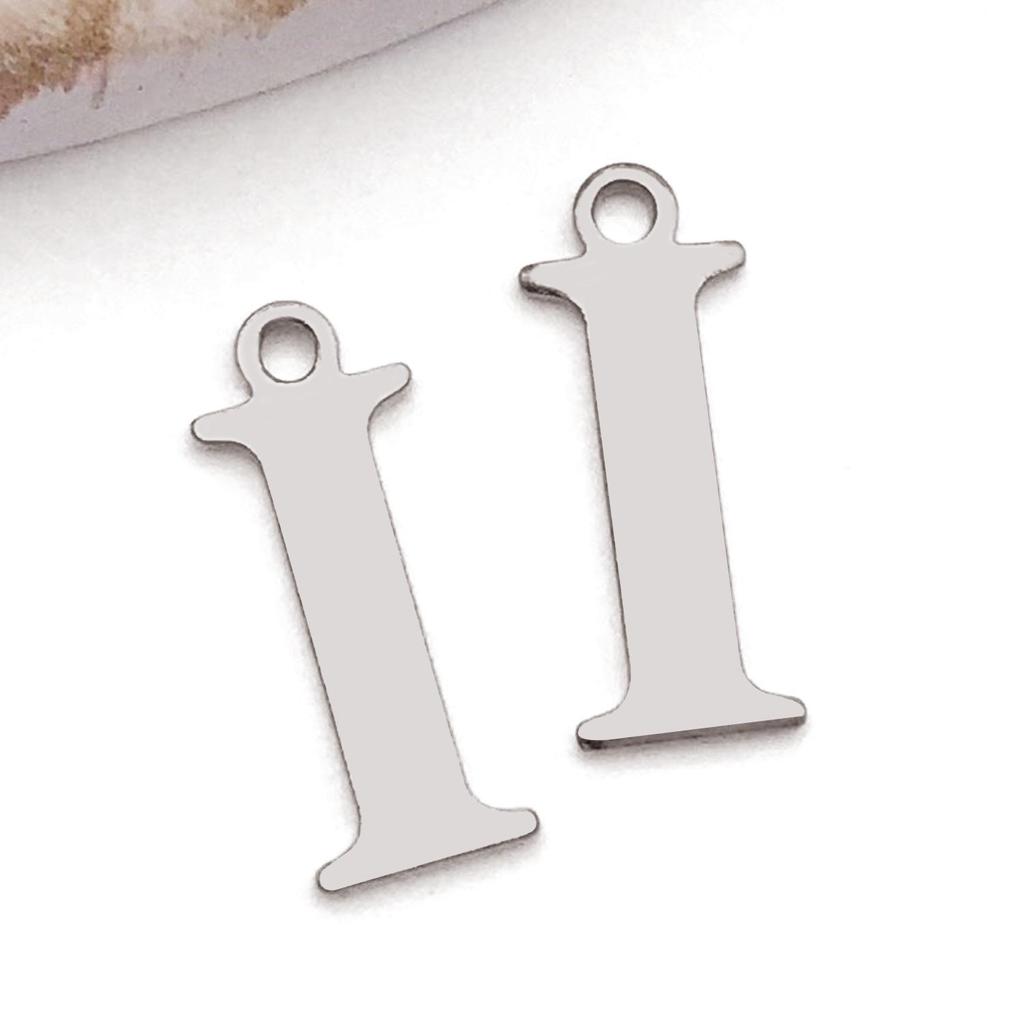 Stainless Steel Alphabet Pendant Jewelry Accessories for DIY Necklaces, Bracelets & Earrings