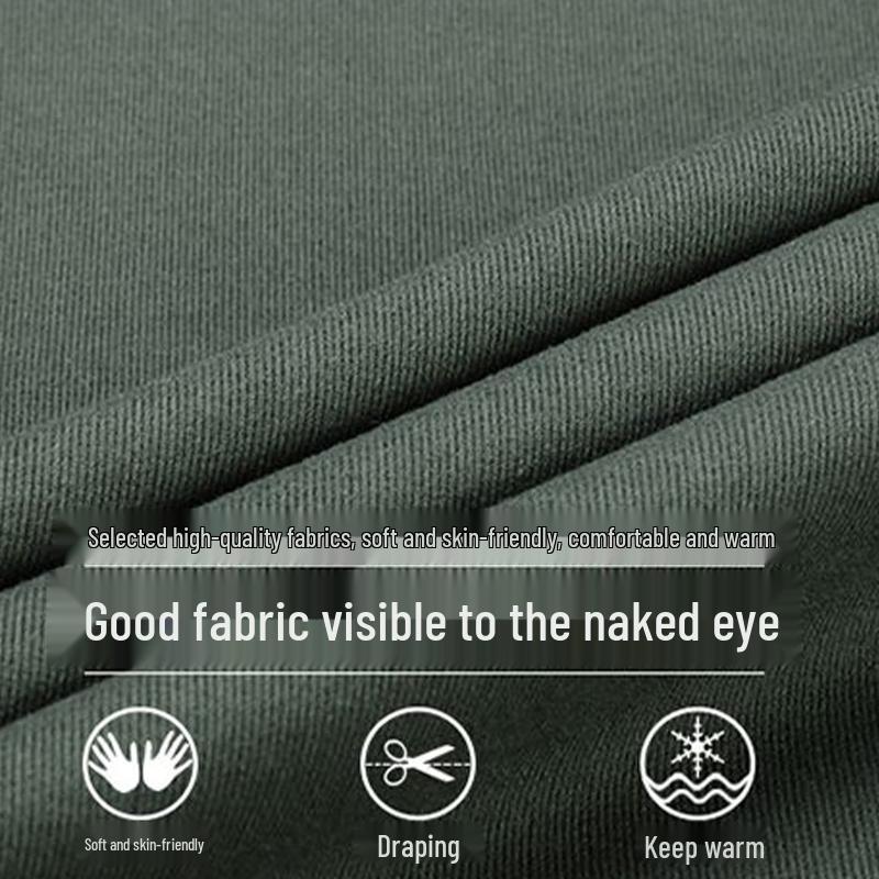 Luomeng Men's Fleece Lined Round Neck Sweatshirt