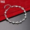 Exquisite 925 Sterling Silver AAA Zircon Heart Bracelet - Fashionable Gift Jewelry