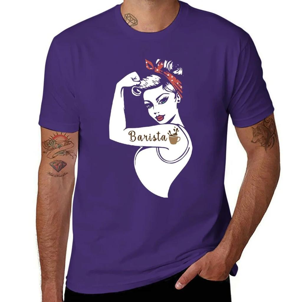 strong and sexy barista mom Relaxed Fit TShirt man t shirt quickdrying custom shirt men clothings