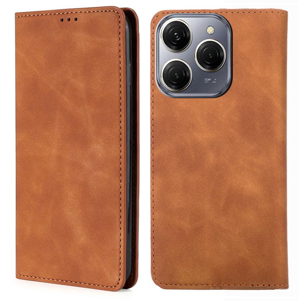 For TECNO Spark 20 Pro Case Anti-Scratch PU Leather Stand Card Slots Cell Phone Cover