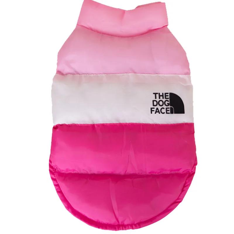 Manteau d'hiver pour animaux de compagnie Letvia Veste imperméable d'extérieur pour chien et chat Gilet confortable pour chien avec tourillon en coton intégré Pour petits et moyens chiens (Pink,S) rose