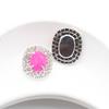 10 pieces of 23 * 28mm double row oval flat crystal four hole sewn rhinestone buttons DIY clothing hair clip decoration accessor