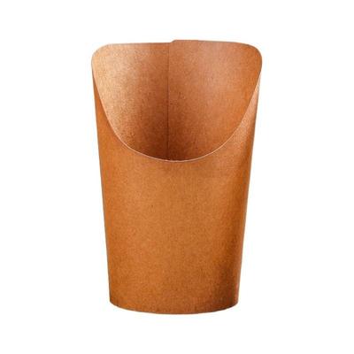 50PCS Oil-proof Disposable French Fry Cup Thickened Water Proof Kraft Paper Slanted Mouth Cup Eco-Friendly Multi-functional