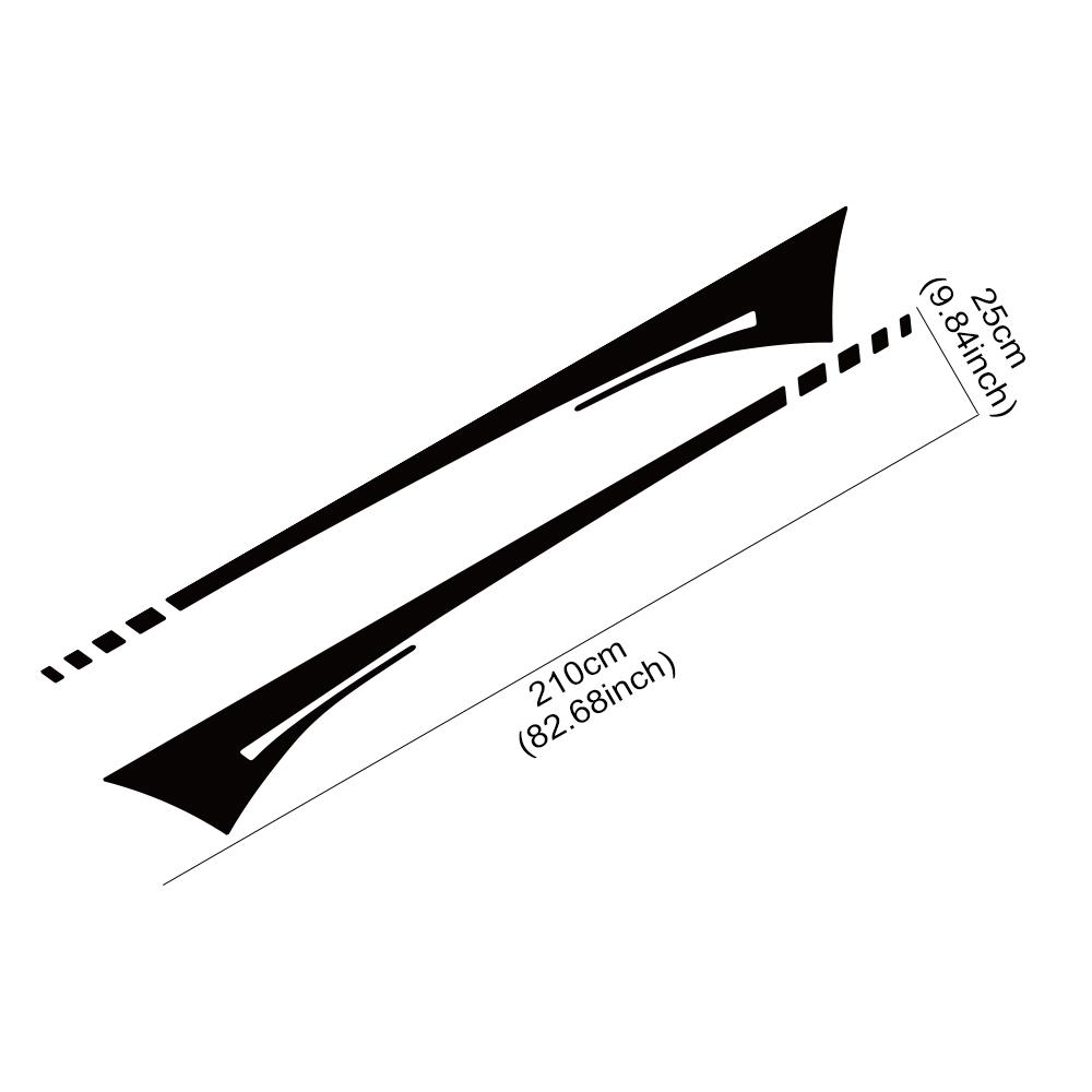2PCS Car Door Side Skirt Stickers Auto Body Waistline Vinyl Decals Car Body Decoration Accessories For Ford F150 F-150 Raptor