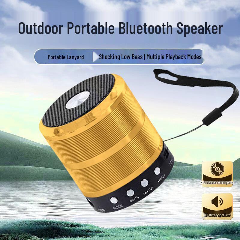WS-887 Portable Bluetooth Speaker with Card Slot and Subwoofer