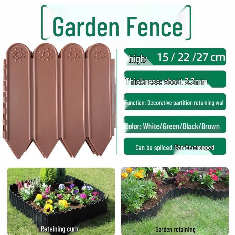 Plastic Garden Fence: Retaining Wall, Flower Bed & Tree Surround