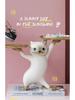 Creative Cat Sand Sculpture Tray: Cartoon Key Storage & Ornament for Living Room or Entrance, Perfect Housewarming Gift