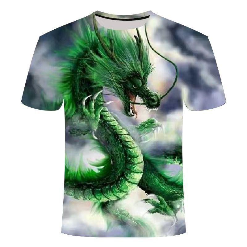 Sommer Herren T-Shirt mit rotem Wassertropfen 3D-Druck Modisch und locker Lässig Rundhals Kurzarmshirt T-Shirts Herren