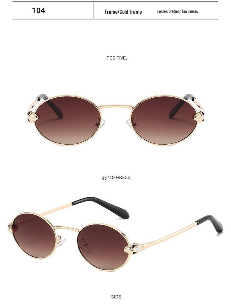 Retro 2025 Small Frame Metal Sunglasses - Unisex, Street Style, High-End UV Protection.