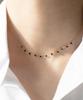 Alleun Silver 925 Chain Gemstone Choker Silk Mini Silver Necklace