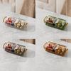Portable Dried Fruit Tray Candy Storage Box Snack Fruit Tray Nonslip Divided Snack Fruit Tray With Lid Easy To Use