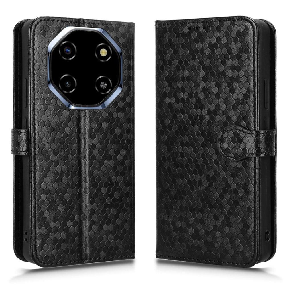 

Для Blackview Shark 6/Oscal Tiger 8 Чохол-гаманець З візерунком у крапку Імітація шкіри PU Чохол для телефону з ремінцем на зап ястя