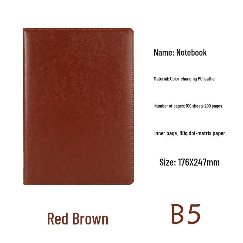 Notizbuch A5/B5 mit 64 Seiten aus Kunstleder mit individuellem Logo für Meetings