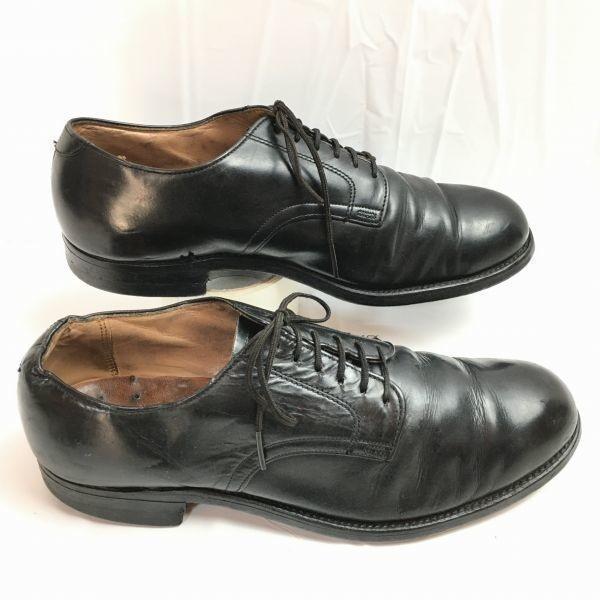 1961 SPORTWELT SHOE CO. U.S. NAVY Service Shoes Size 7R (25.0cm) Black 6-Eyelet Vintage 60s(USED)