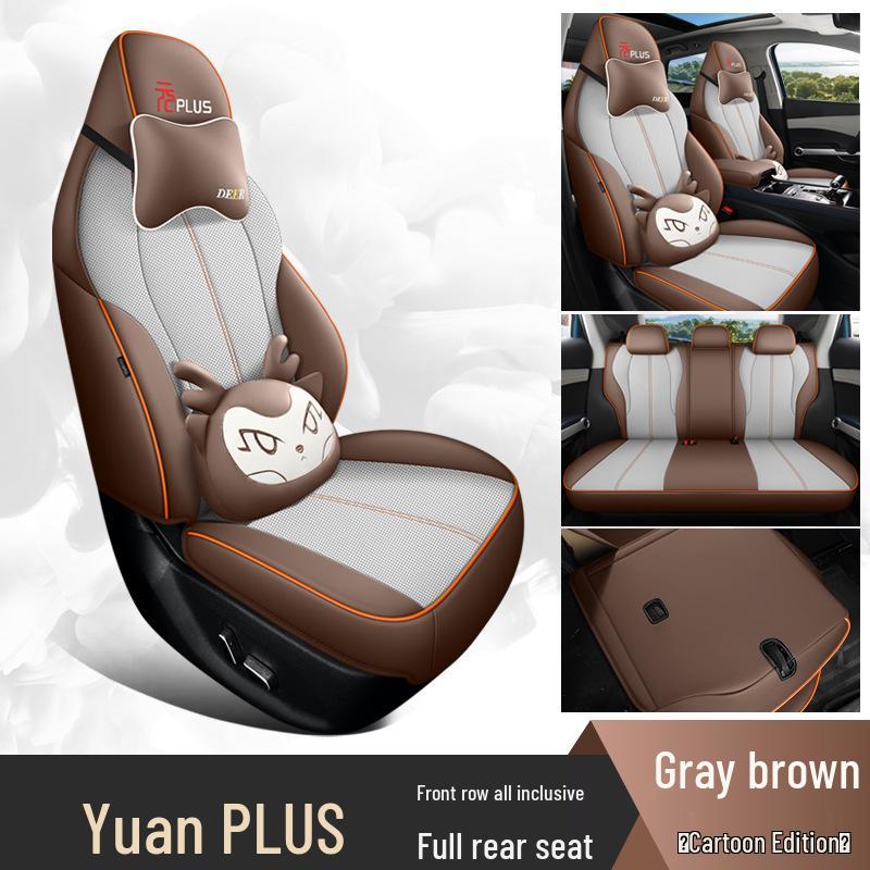 BYD Yuan PLUS All-Season Leather Seat Covers for Five-Seater Cars