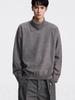 Men's Asymmetric Double-Layer Collar High-Neck Sweater - Trendy Knitwear for Autumn/Winter